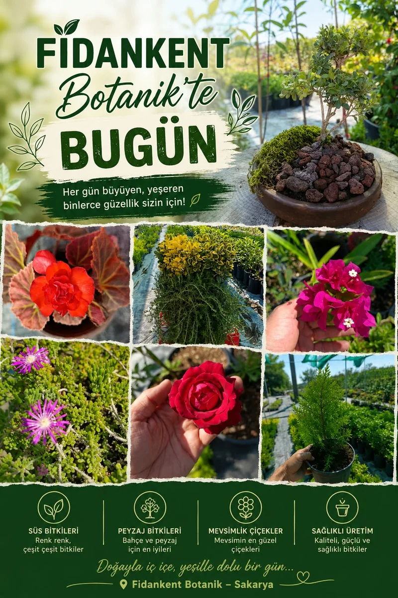 Fidan Kent Botanik'te bugün ürün seçkisi